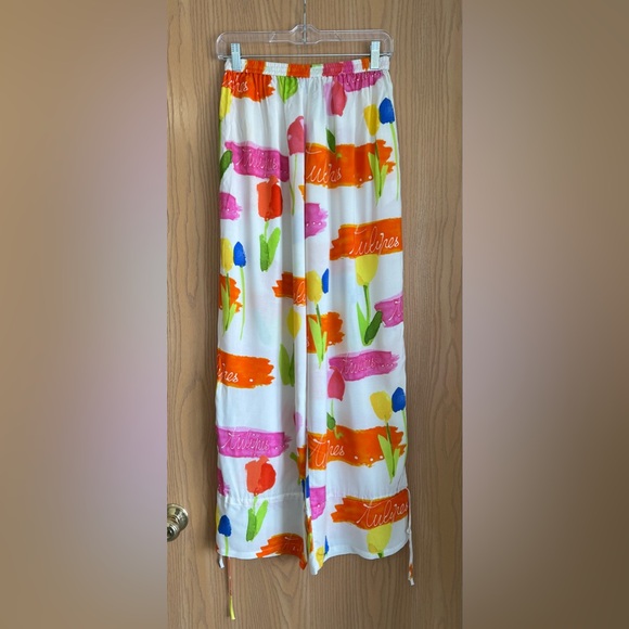 Collina Strada | SZ Small | Flowy Parkour Pants Tulips | Vibrant Pink Orange NWT - Picture 3 of 13